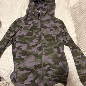 lululemon athletica Purple & Olive Camo Full-Zip Hoodie